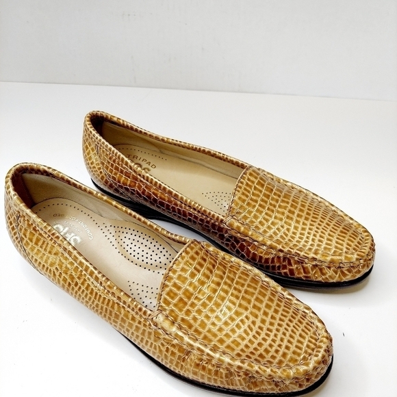 SAS Tripad Flats Loafer Slip-On Shoe 7.5 N Faux Snakeskin Made in USA Comfort - Picture 3 of 10